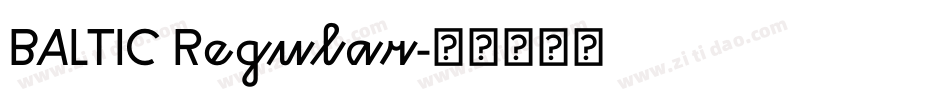 BALTIC Regular字体转换